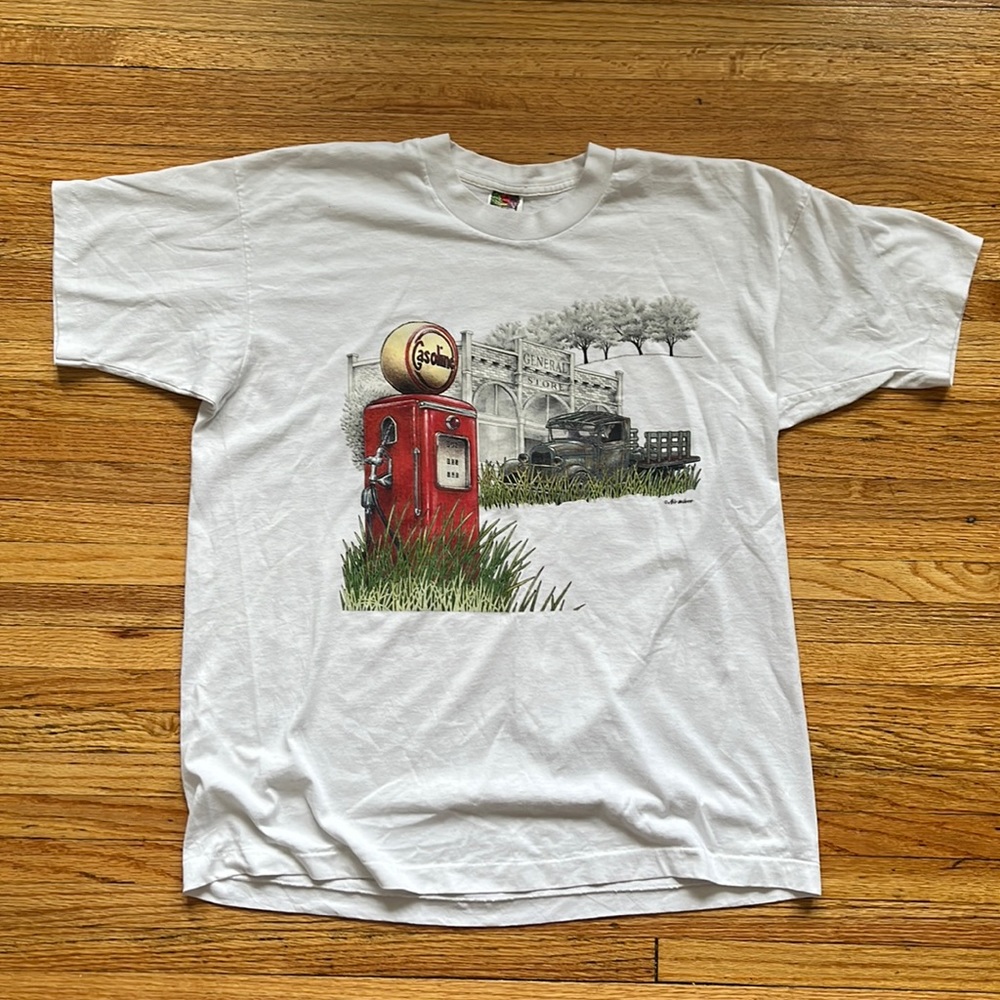 Vintage General Store Gas Station T-Shirt / XL / 90s / Single Stitch